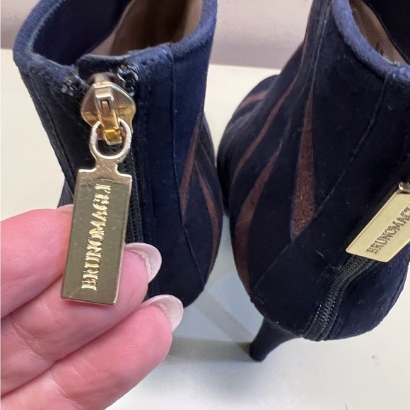 Bruno Magli Blue and Brown Heeled Boots - Picture 10 of 10
